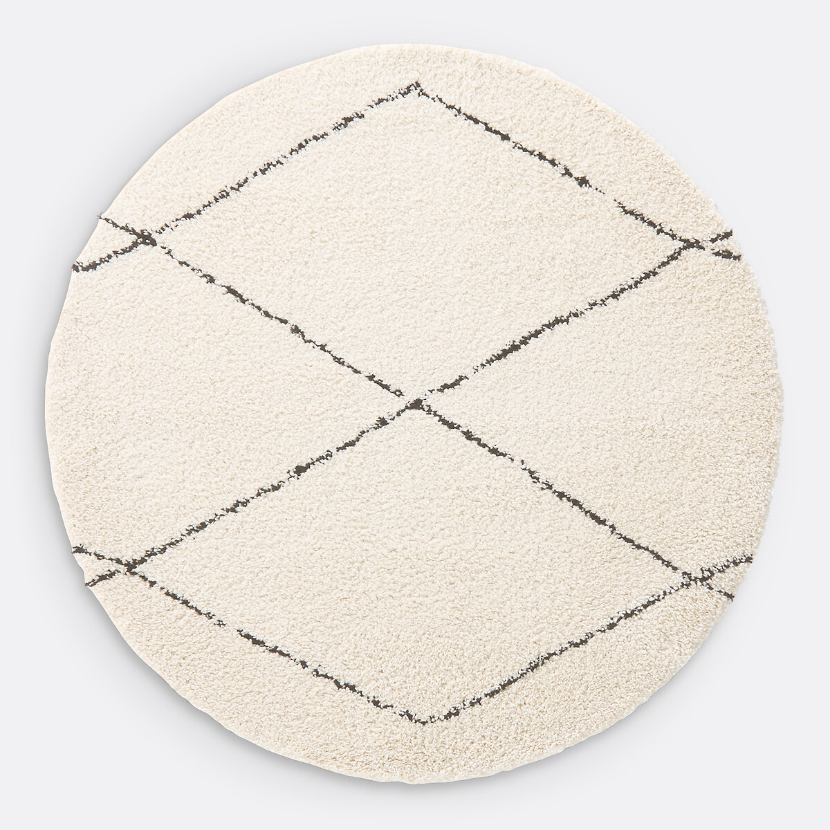 Tapis rond style berbère, Fatouh ecru, LA REDOUTE INTERIEURS