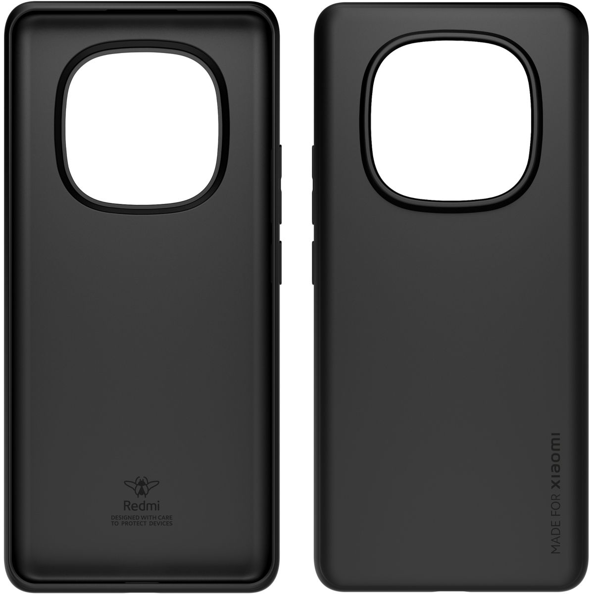Coque Redmi Note 14 Pro 4G/5G Noir couleur unique, XIAOMI