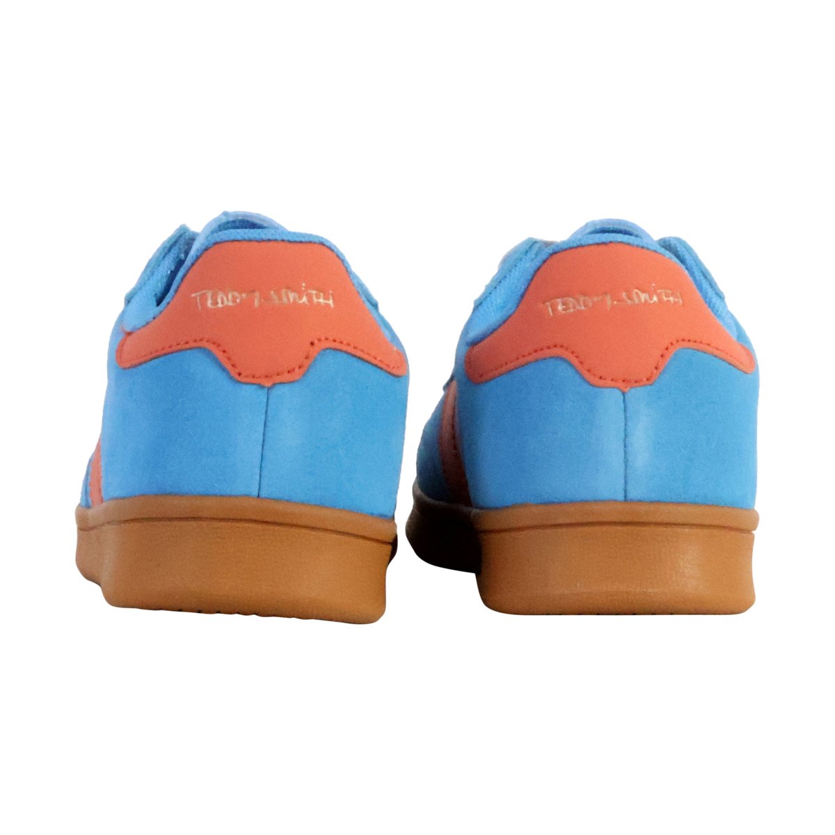 Basket Cuir Teddy Smith bleu-orange, TEDDY SMITH