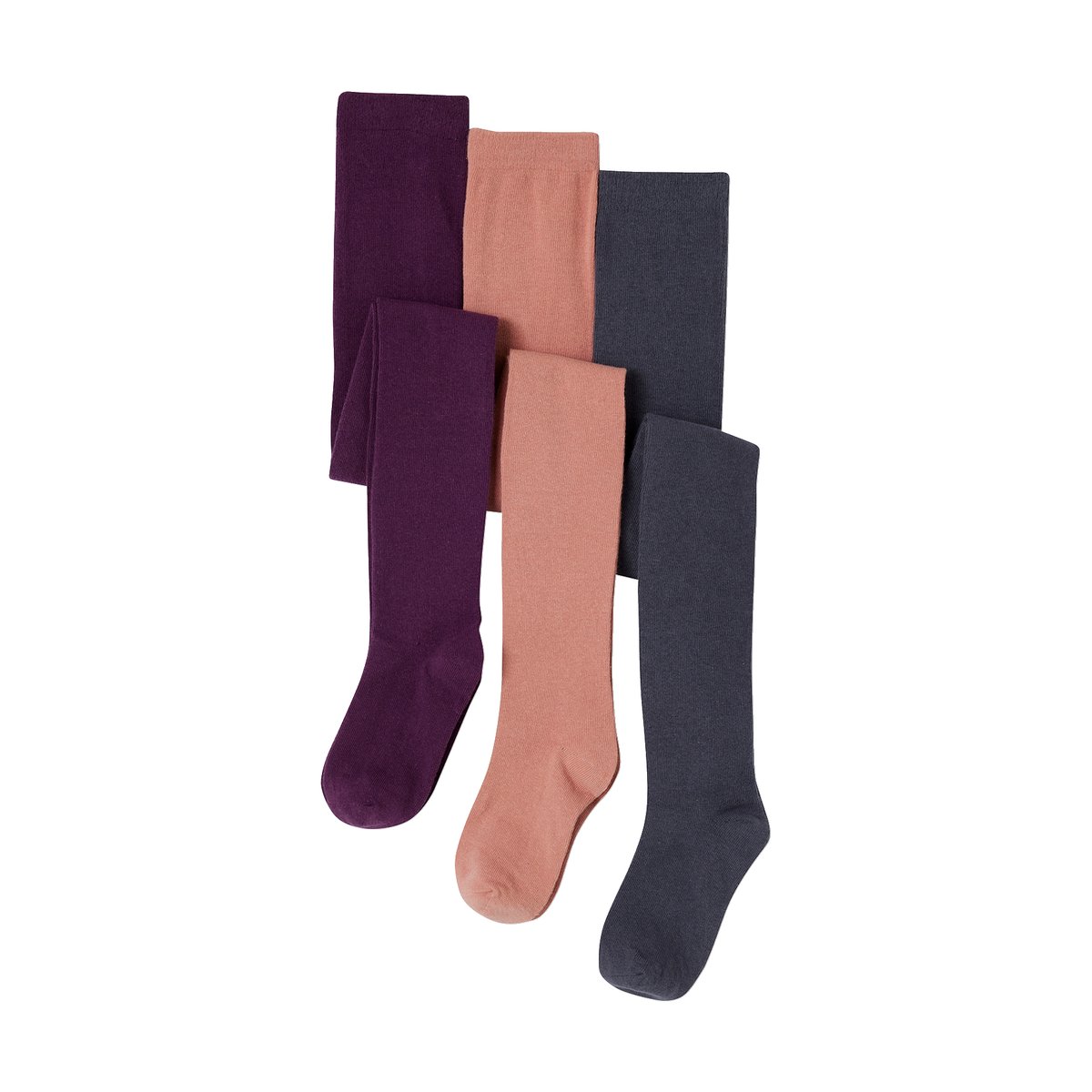 Lot de 3 paires de collants prune, VERTBAUDET