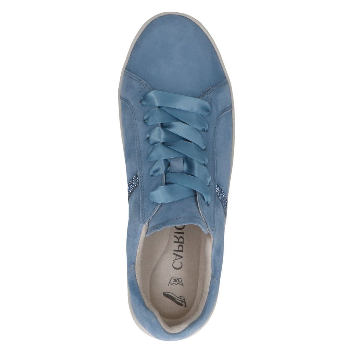 Derbie en cuir bleu pastel, CAPRICE