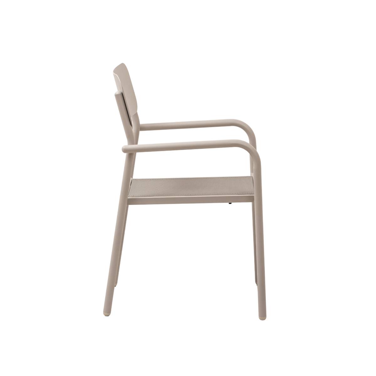 Lot de 2 chaises de jardin en aluminium KAÏA marron, MADE IN MEUBLES 
