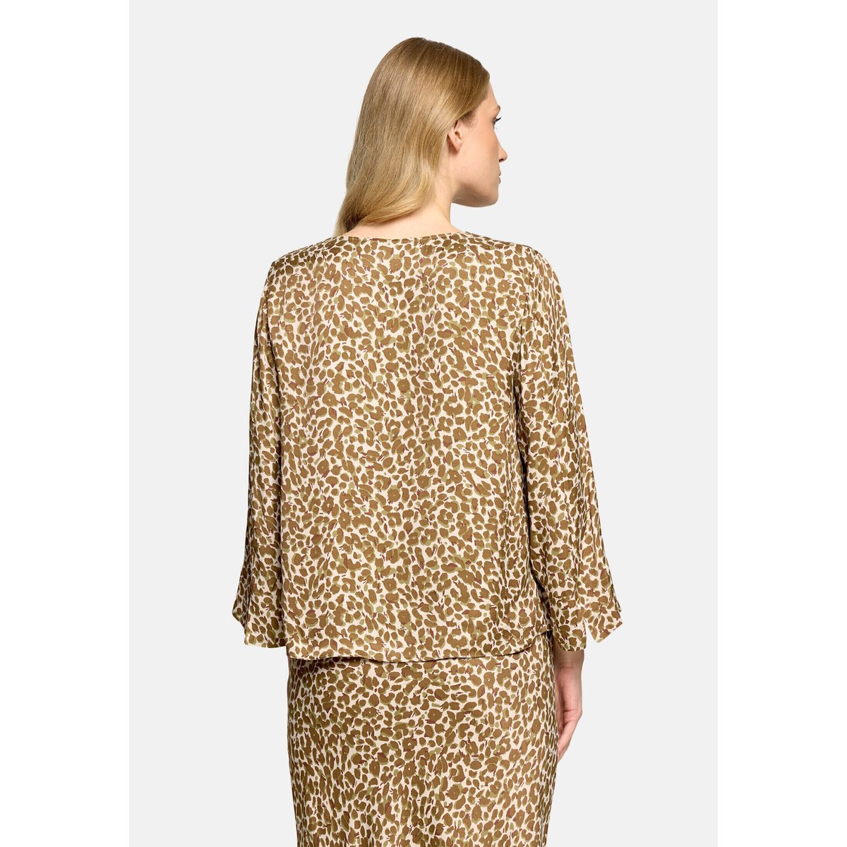 Tunique à imprimé léopard beige/kaki, BETTY BARCLAY