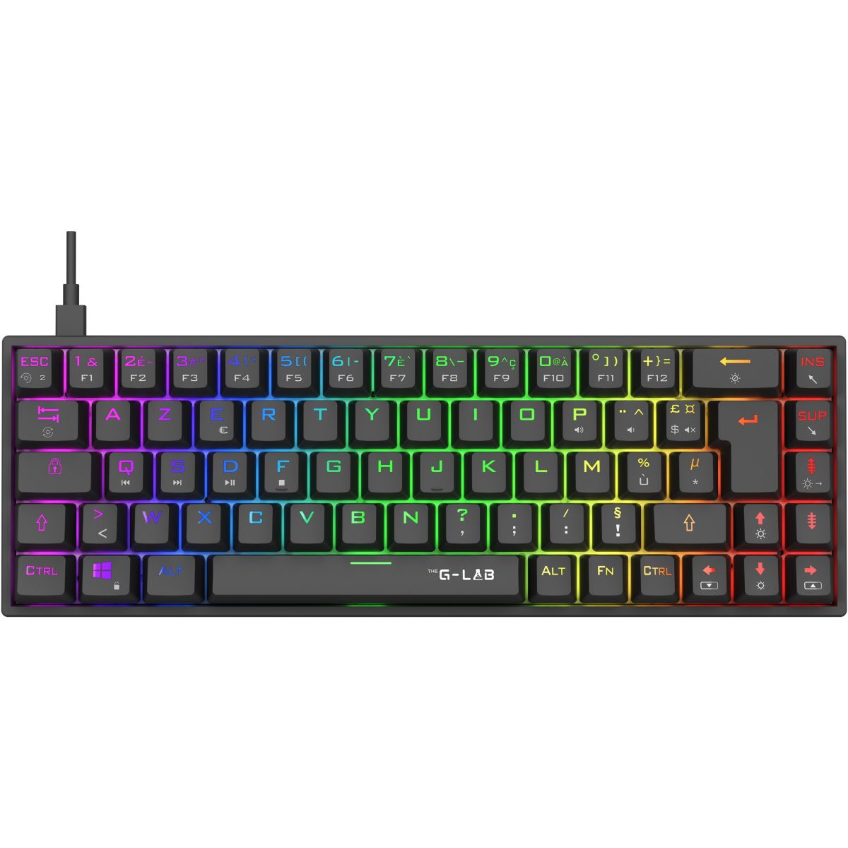 Clavier gamer KEYZ titanium couleur unique, THE G-LAB