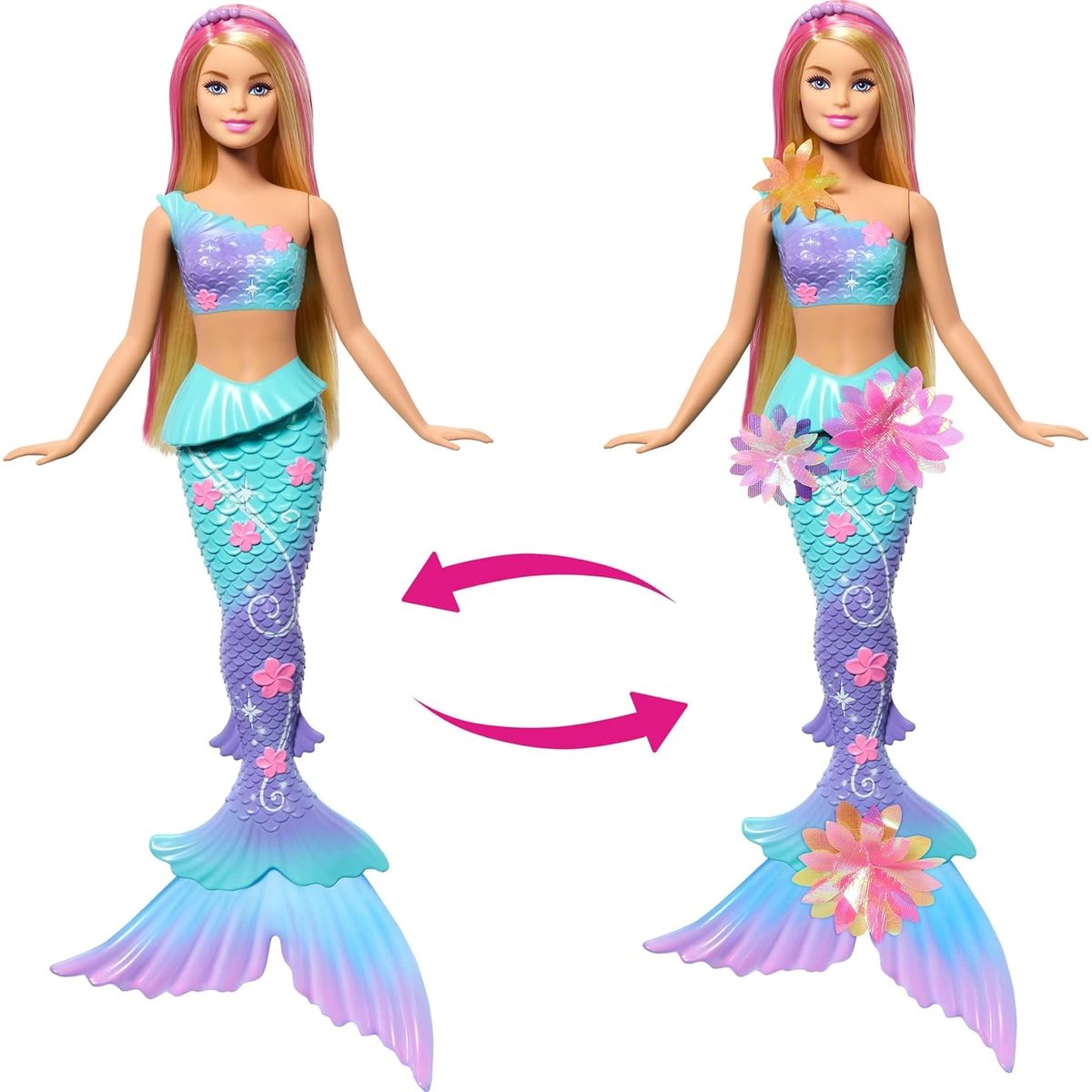 Poupée Barbie sirène - Fleur Magique multicolore, MATTEL