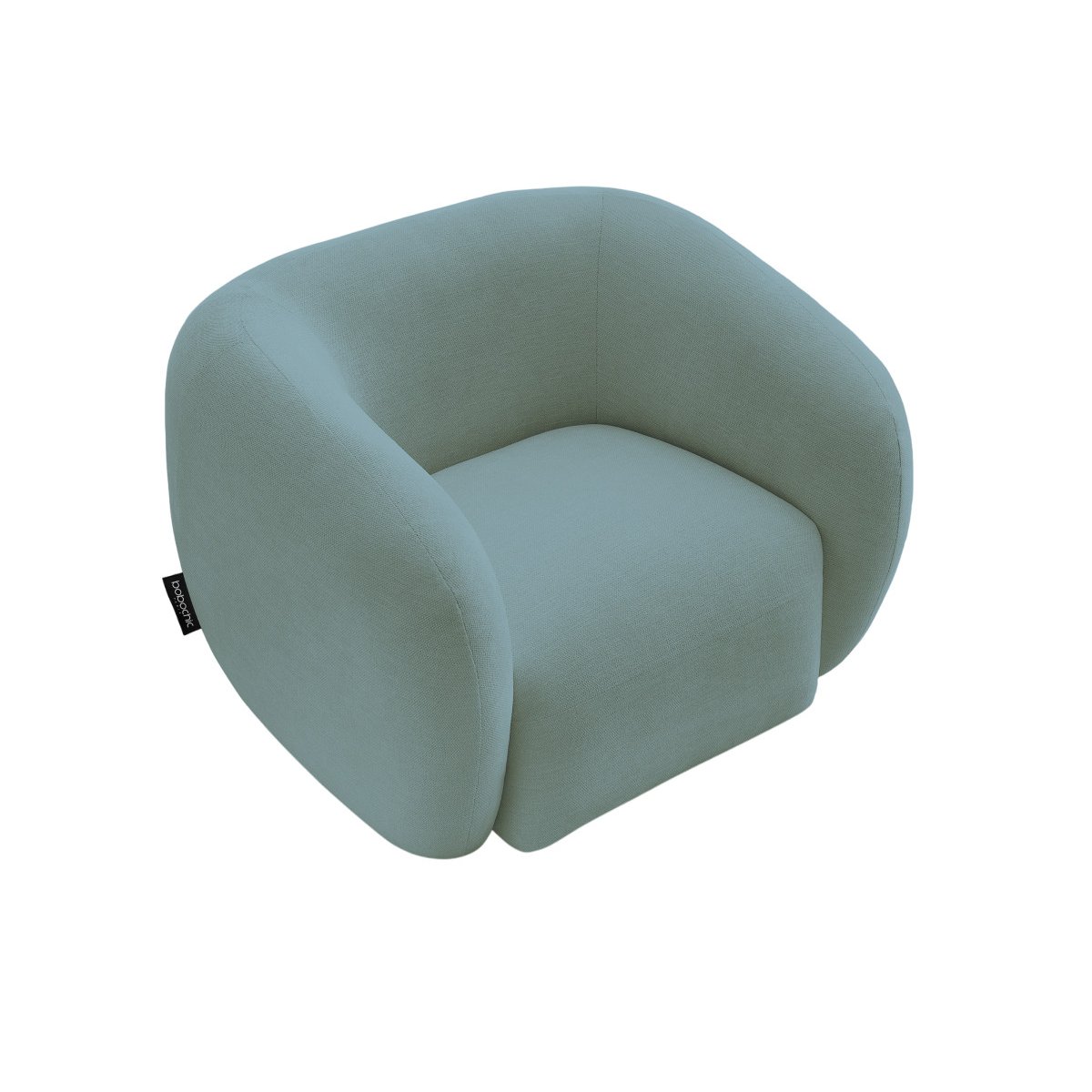 Fauteuil velours, CELINE vert, BOBOCHIC