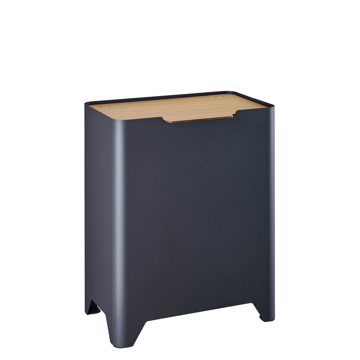 Poubelle cuisine de tri sélectif 2x20L avec seaux Made in France TRIBAK gris anthracite, PROSPER