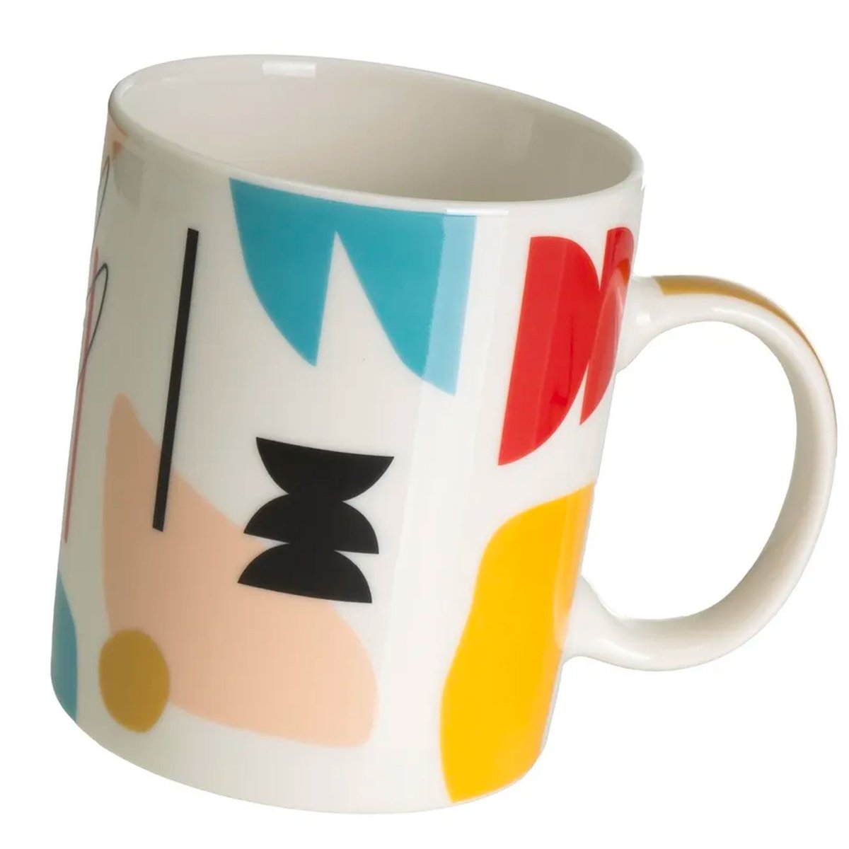 Set de 3 mugs en céramique design abstrait 340ml multicolore, WADIGA