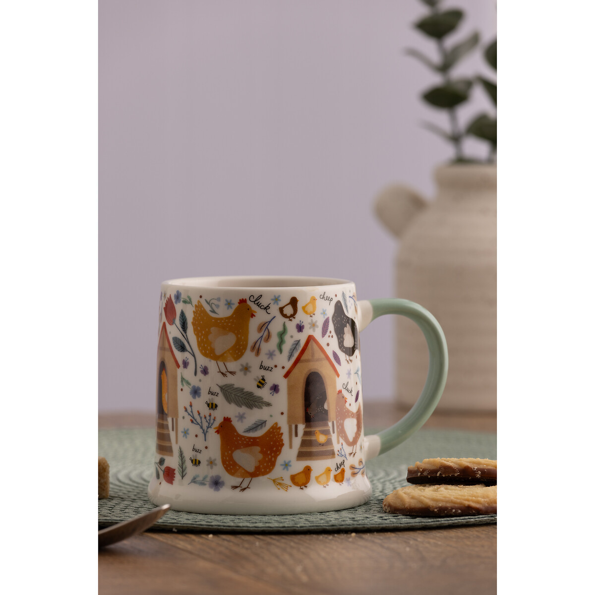 Set of 2 Chicken Coop Mugs multi-coloured, PRICE & KENSINGTON