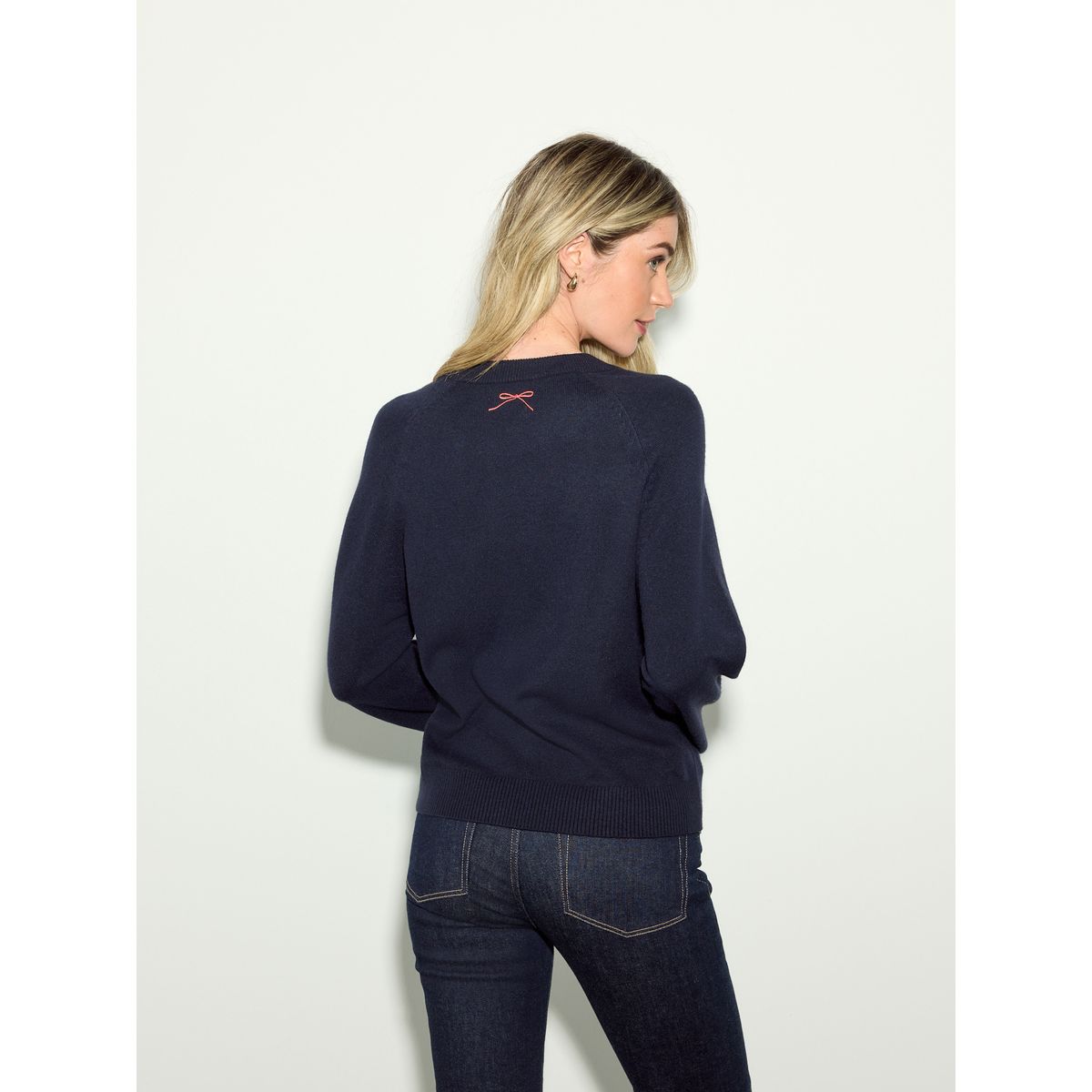 Pull arbre à paillettes arc-en-ciel bleu marine, NEXT