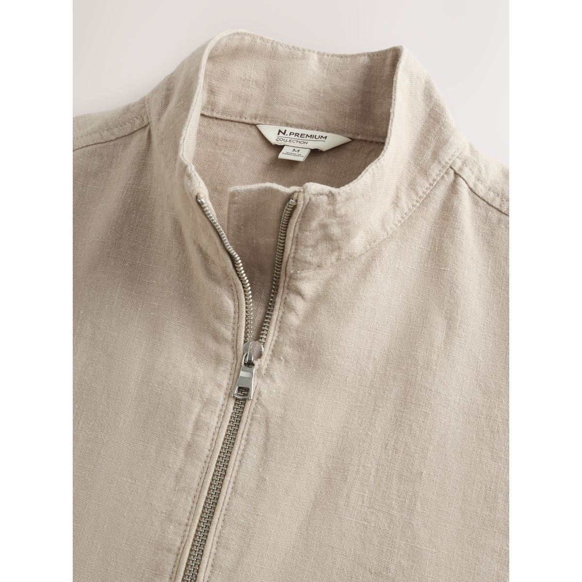 Veste harrington avec lin grège, NEXT