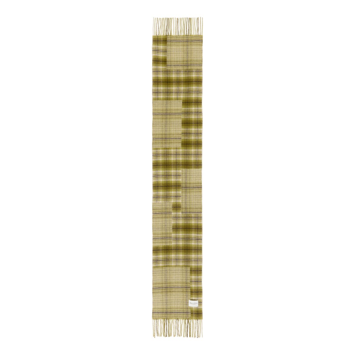 Foulard en patchwork en pure laine vierge vert, MARC O'POLO