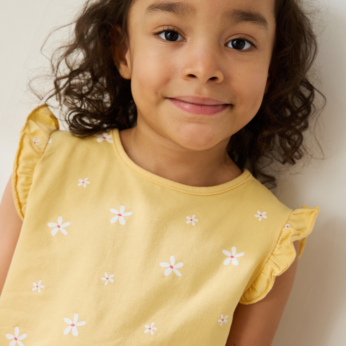 T-shirt enfant manches courtes Camila jaune, PETIT BEGUIN