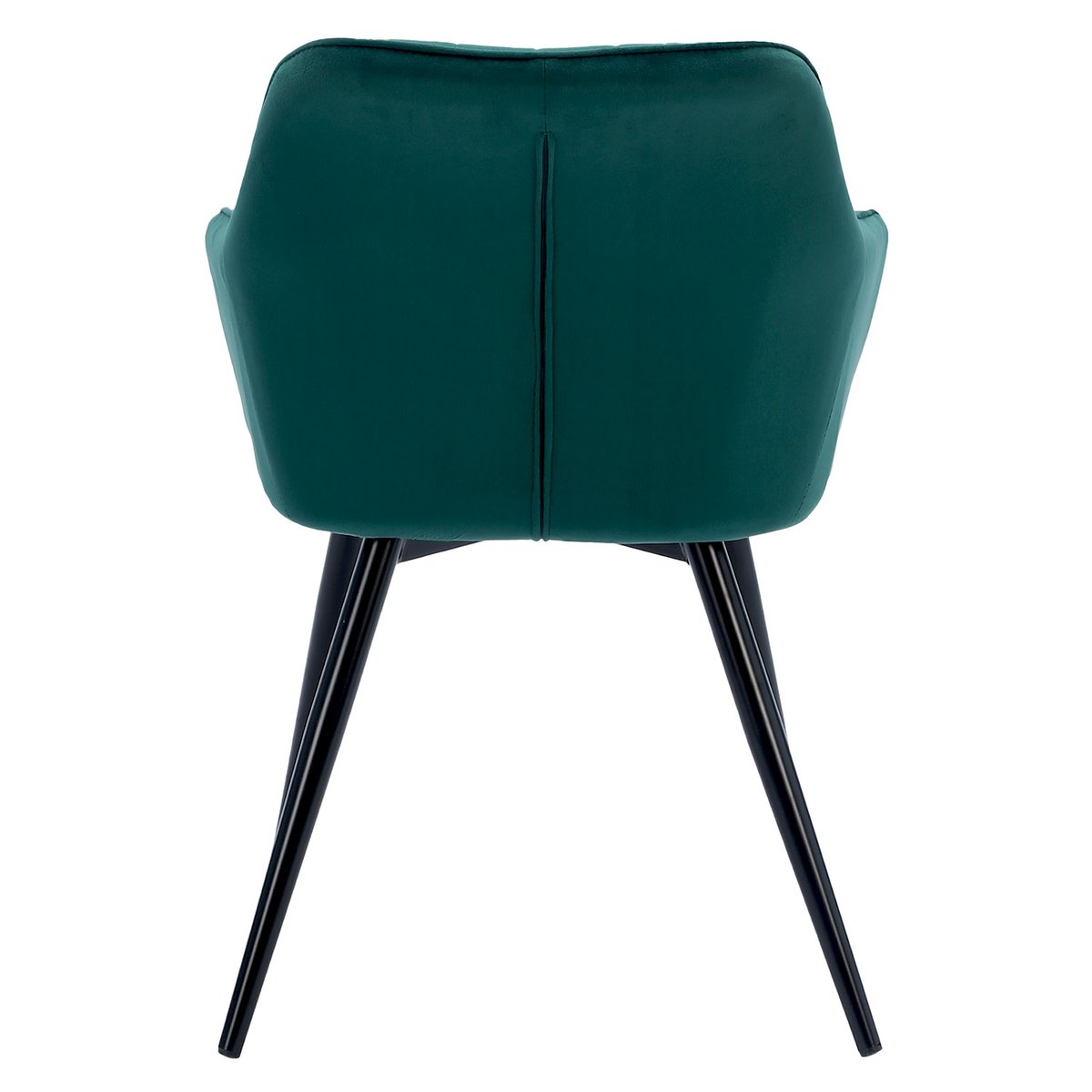 Chaises en velours, lot de 2, BERTILLE vert, noir, HAPPY GARDEN