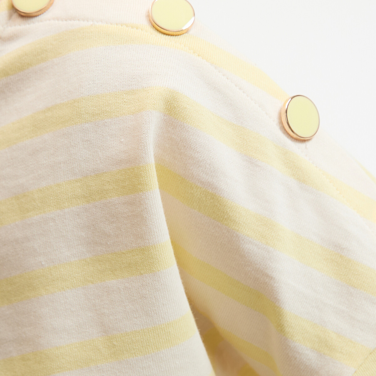 T-shirt marinière volume loose, Signature AIMIE rayé jaune/blanc, LA REDOUTE COLLECTIONS