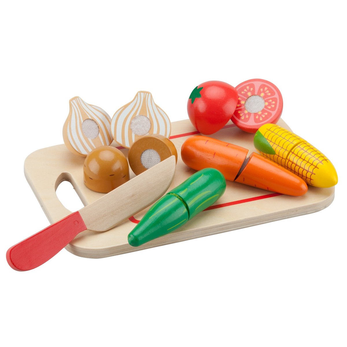 Légumes en bois à découper beige, NEW CLASSIC TOYS