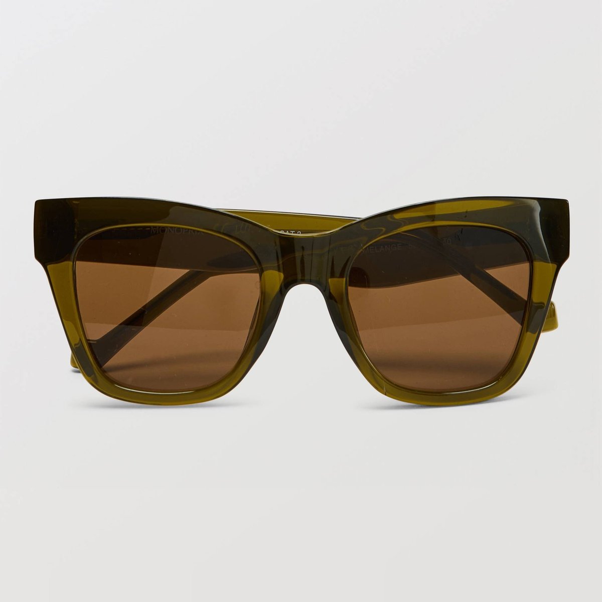 Lunettes de soleil oversize vert melange, MONOPRIX