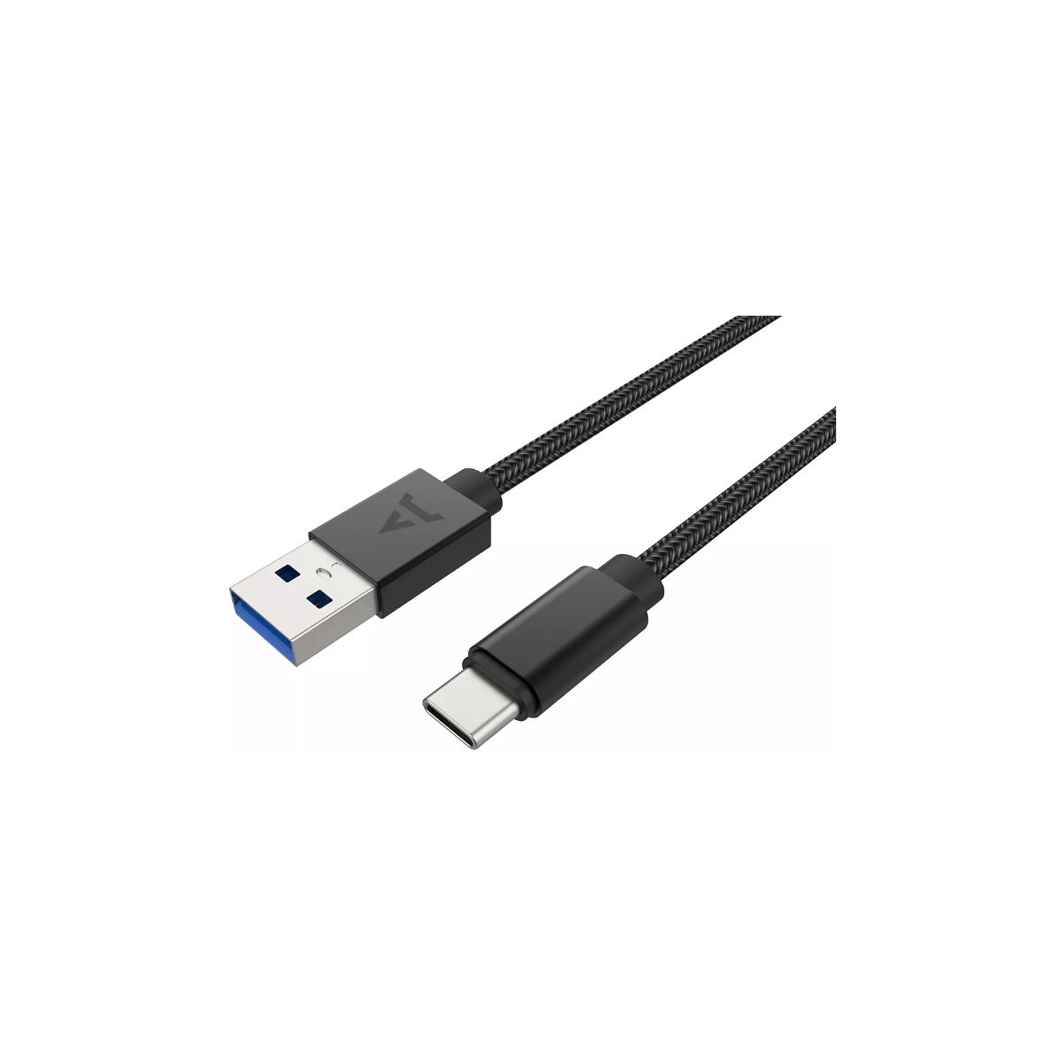 Câble USB C vers USB 2M tressé Noir compatible iPhone 17 16 15 Pro Max et Samsung Galaxy S25 S24 Ultra couleur unique, ADEQWAT