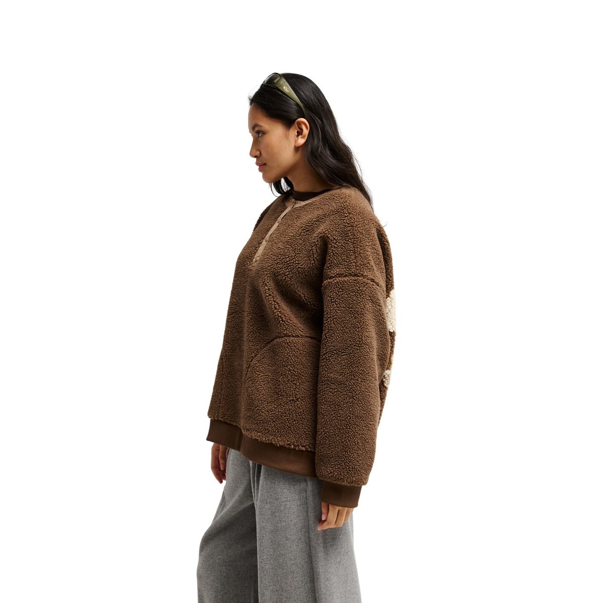 Polaire coupe boxy BARRANCO marron pine bark, QUIKSILVER