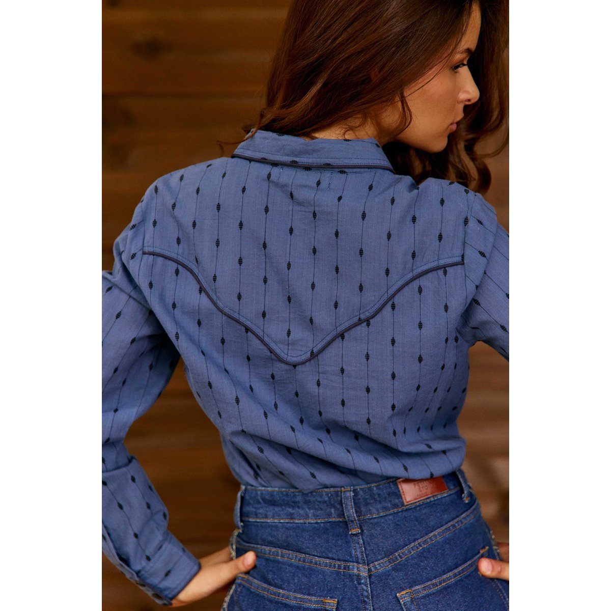 CHEMISE imprimé ethnique CARLIAN 25-marine, LA PETITE ETOILE