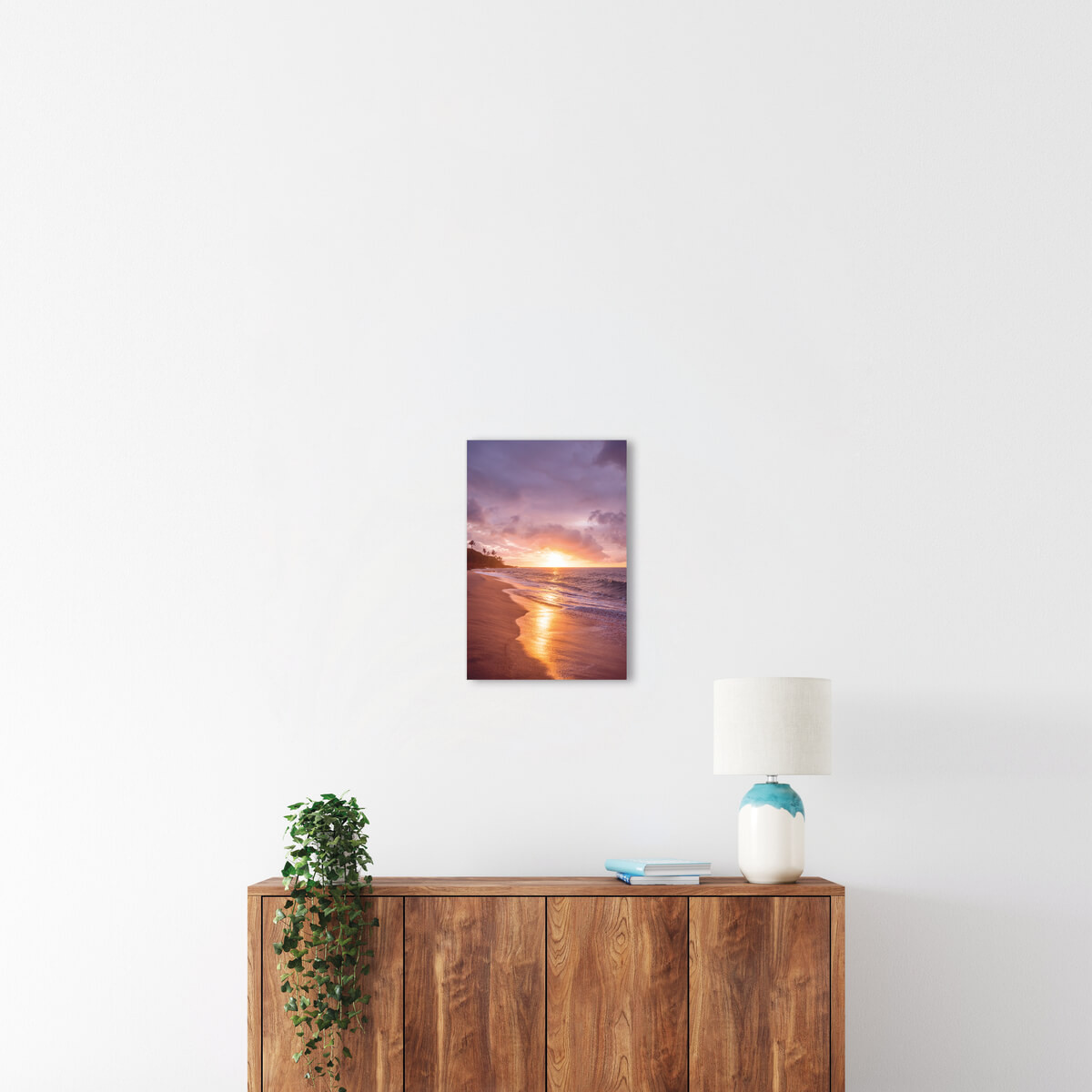 Tableau Mural Couché De Soleil Sur Plage PLAGE tableaux sur toile-violet, CEANOTHE