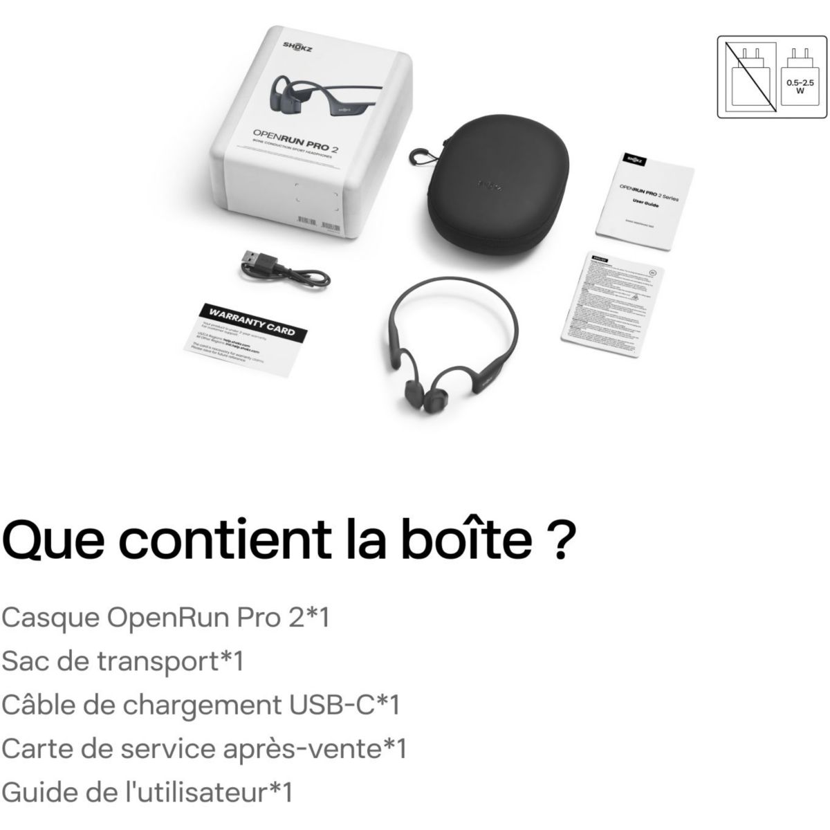 Casque OpenRun Pro 2 Noir noir, SHOKZ