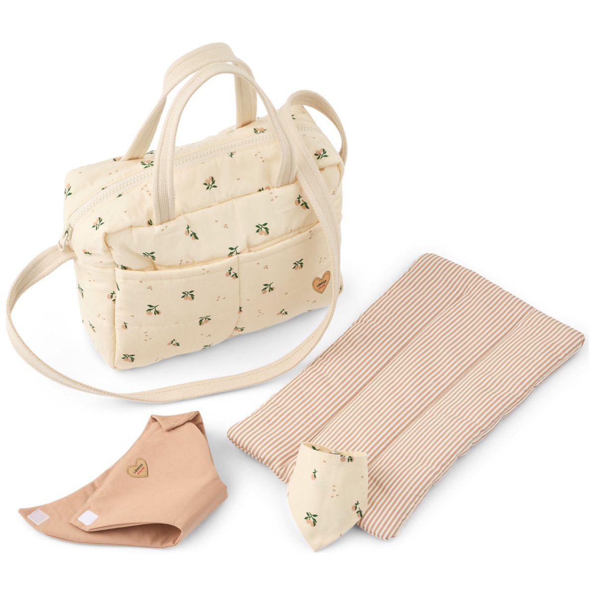 Kit à langer pour poupée Neoma ecru, rose, vert, LIEWOOD