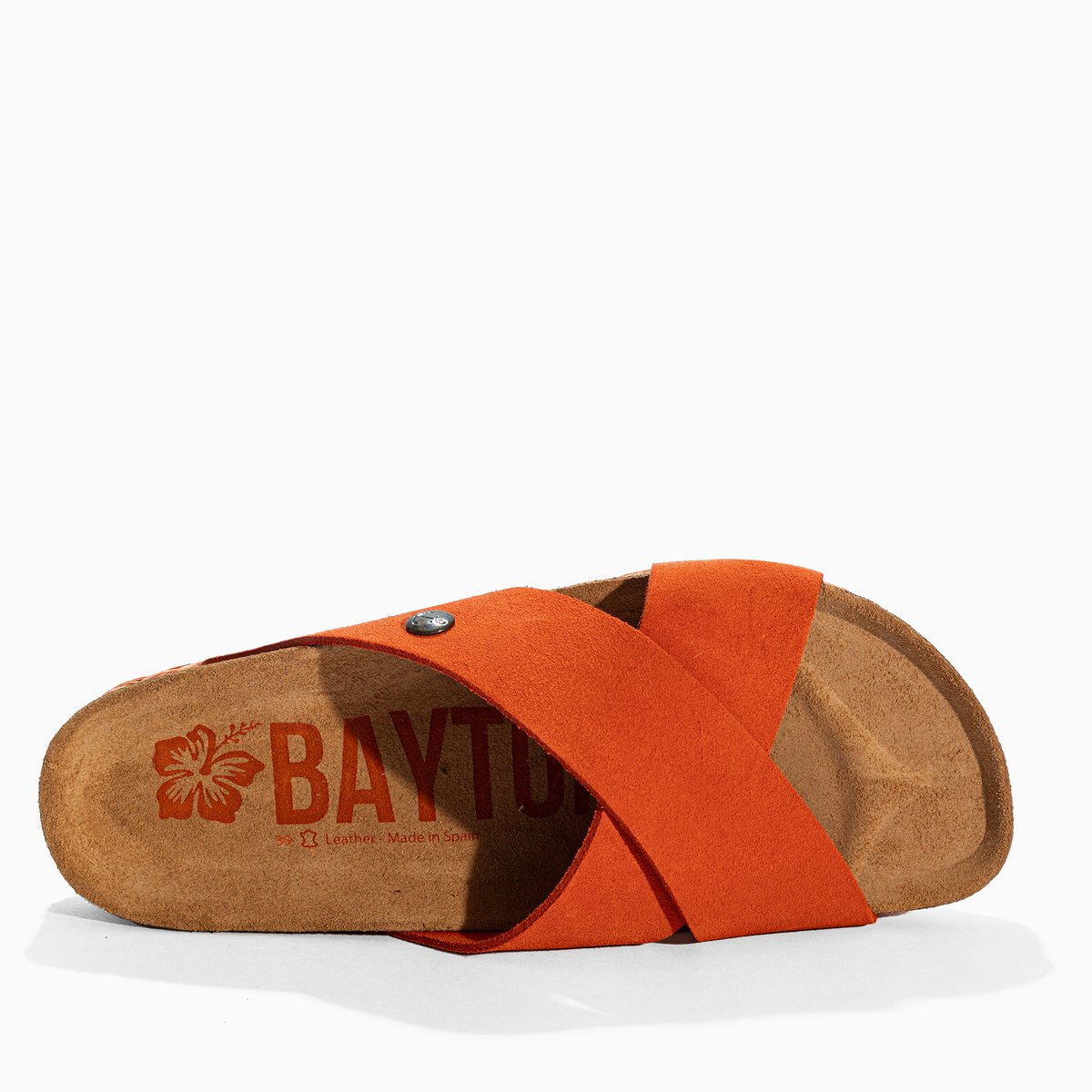 Sandales en cuir suédé BURGOS orange, BAYTON