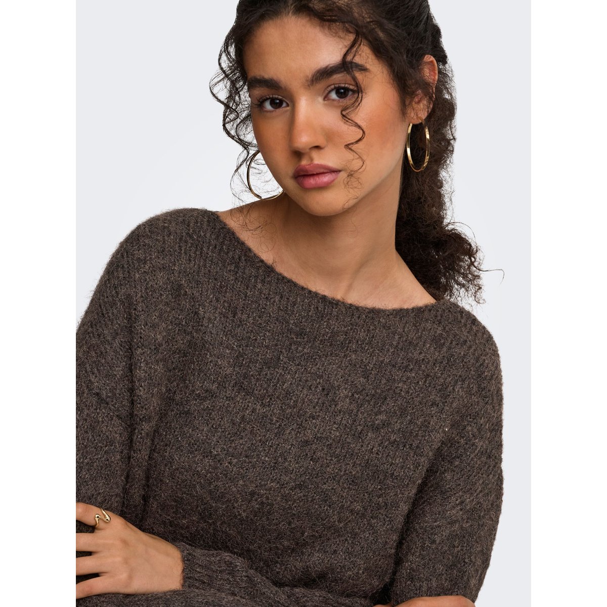 Pull En Maille mocha meringue, ONLY