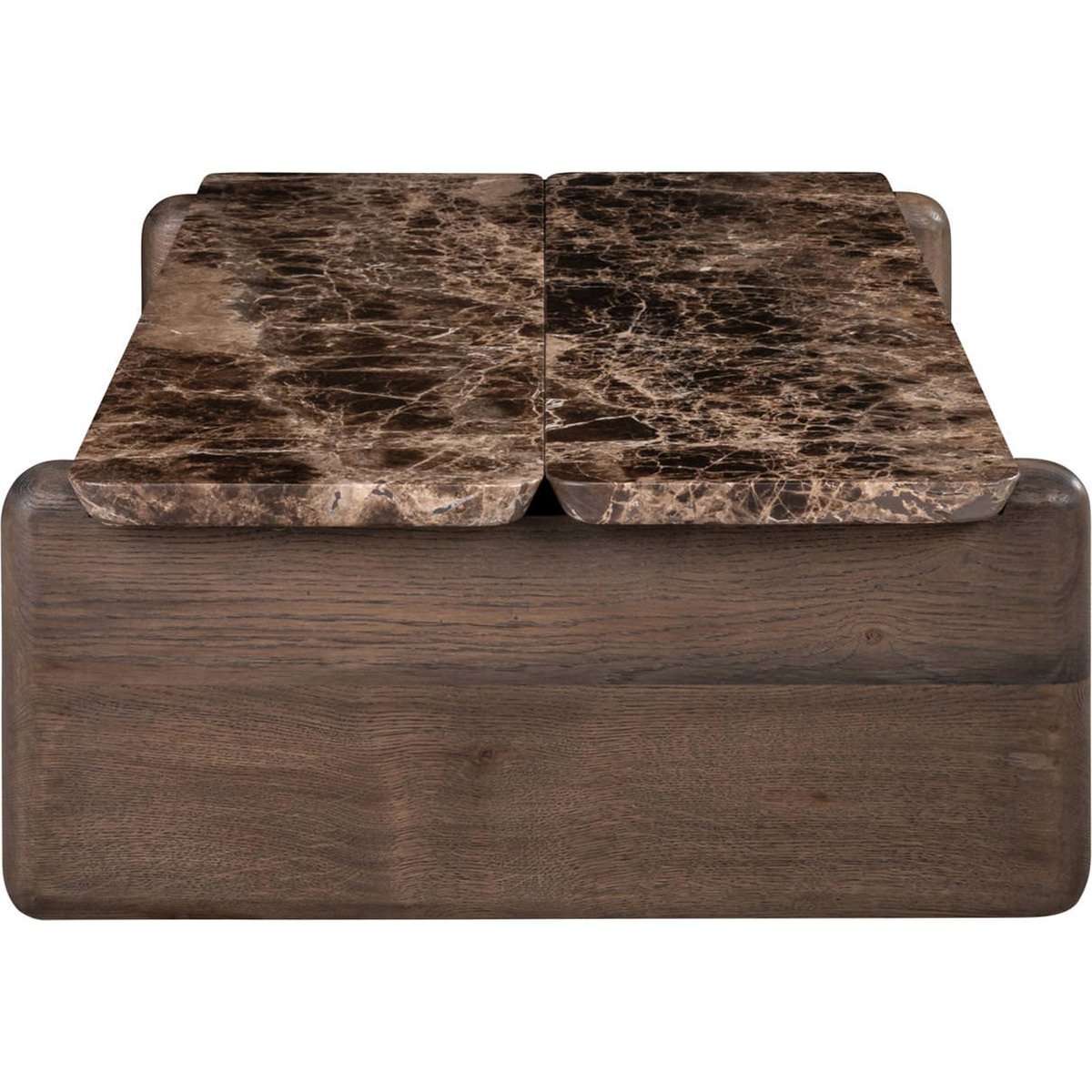 Table basse en marbre brun foncé, RECOLLECTION