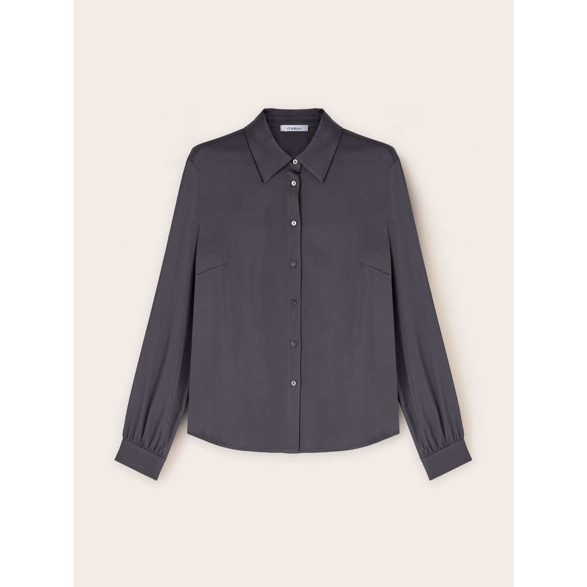 Chemise en satin gris, MOTIVI