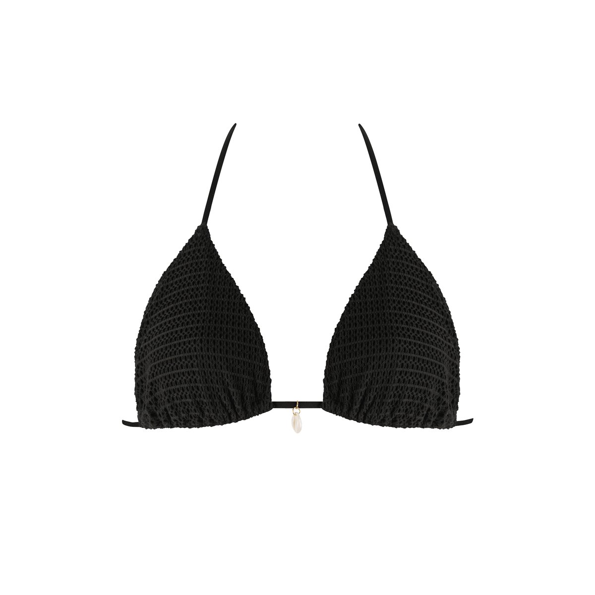 Haut maillot de bain triangle dos nu CALVI noir, LISCA