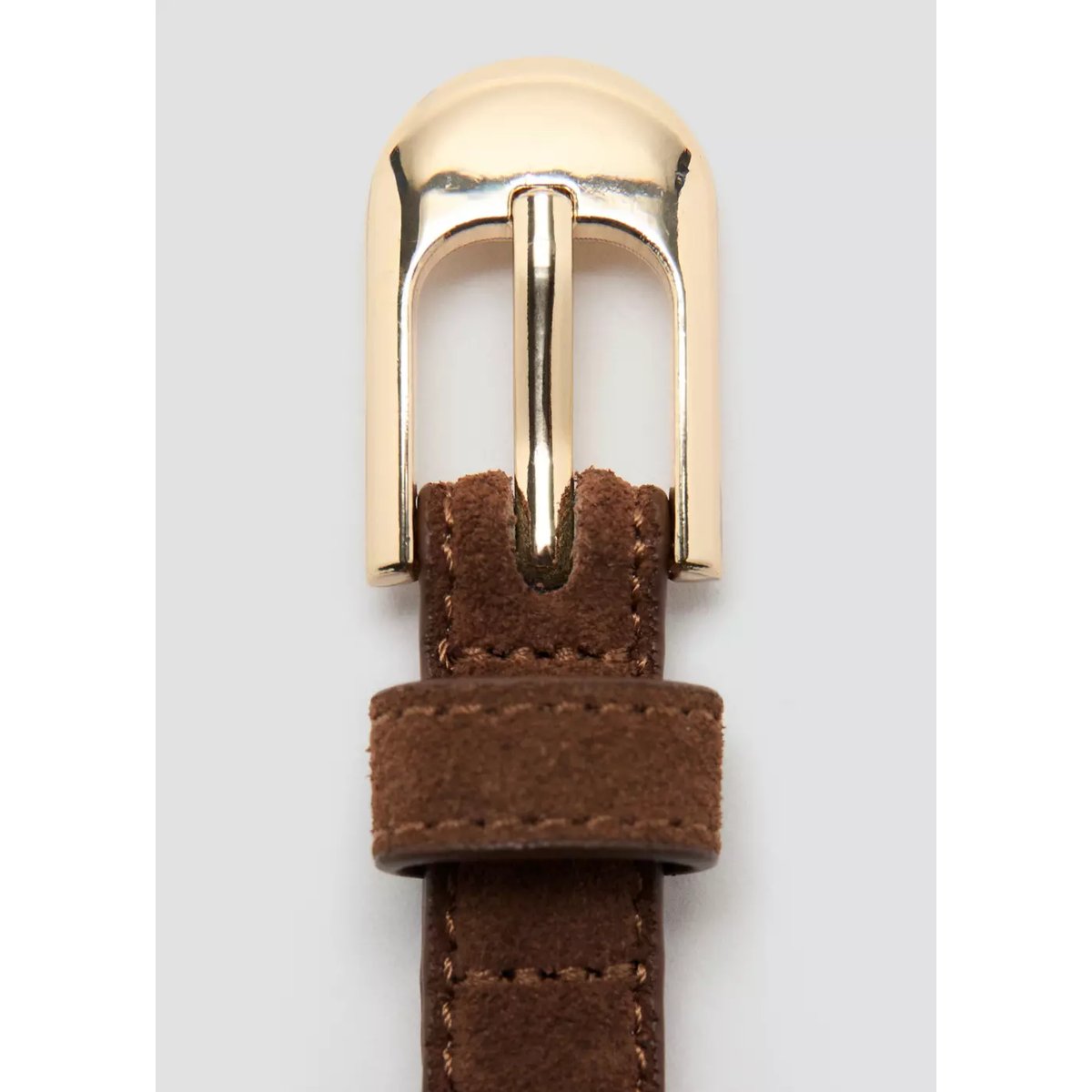 Ceinture 100 % cuir bovin marron, MANGO