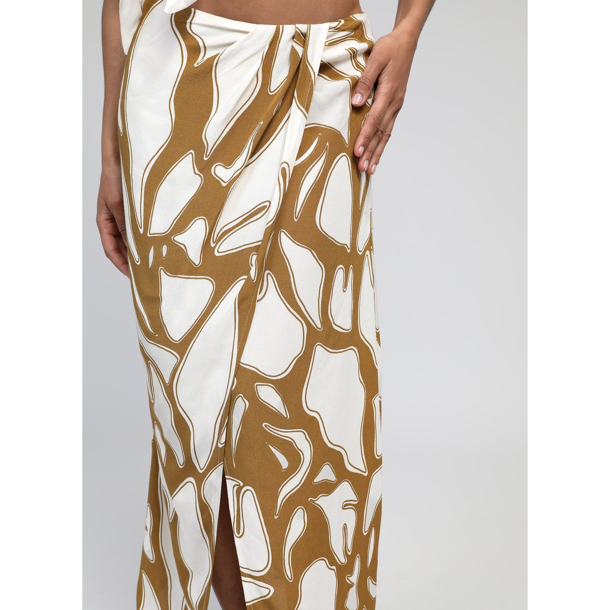 Jupe Longue GERIC flame olive, AN'GE