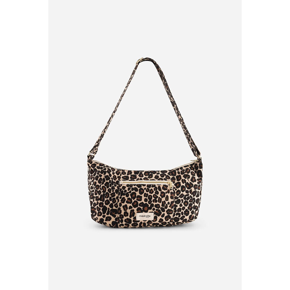 Borsa crossbody in tela stampata MINI CHARLOT leopardata beige, RIVEDROITE