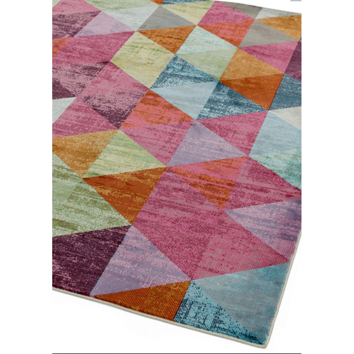 Tapis salon et chambre moderne tissé plat EMILIO HARLEQUIN multicolore, NOVATREND