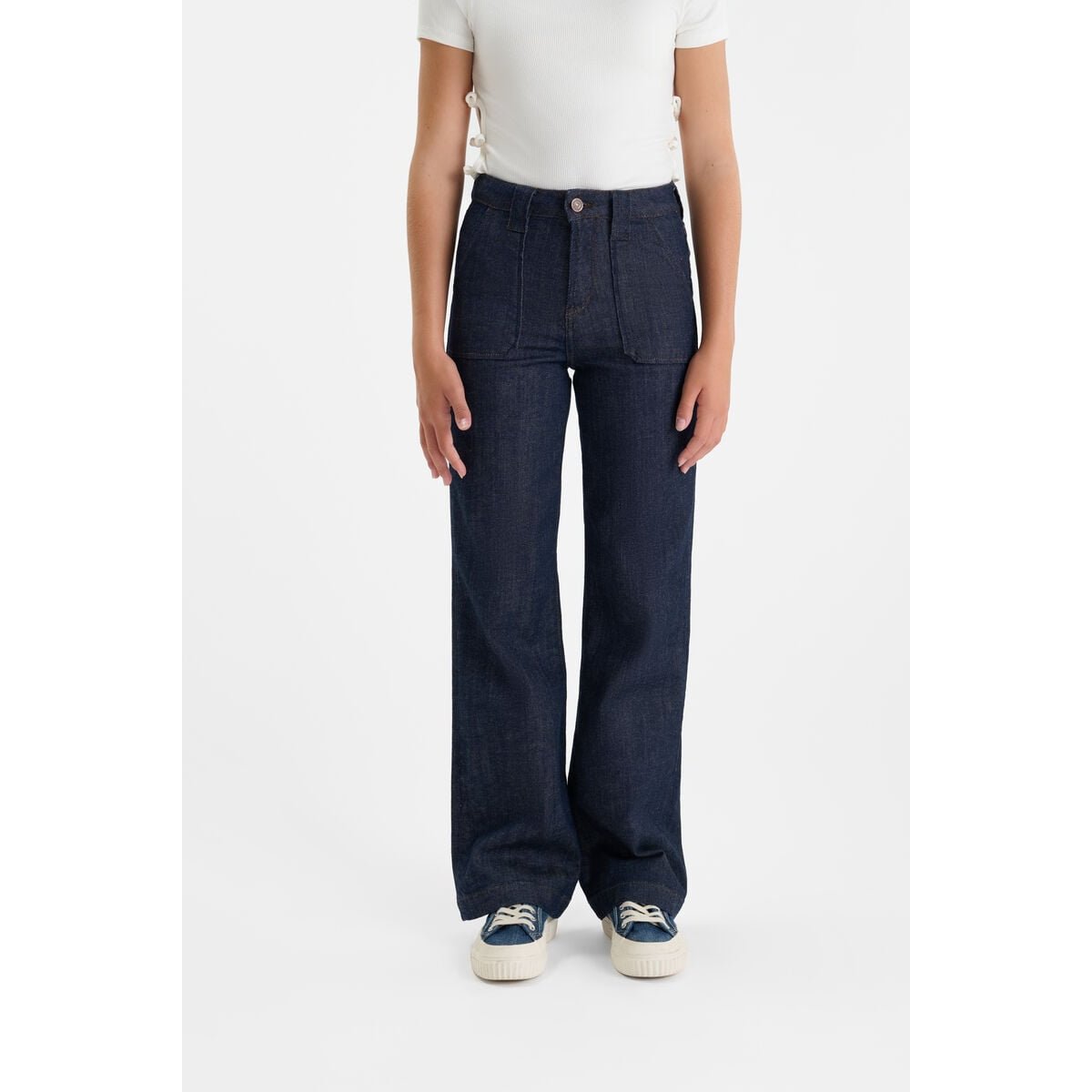 Jeans  flare, longueur 34 blue, LE TEMPS DES CERISES