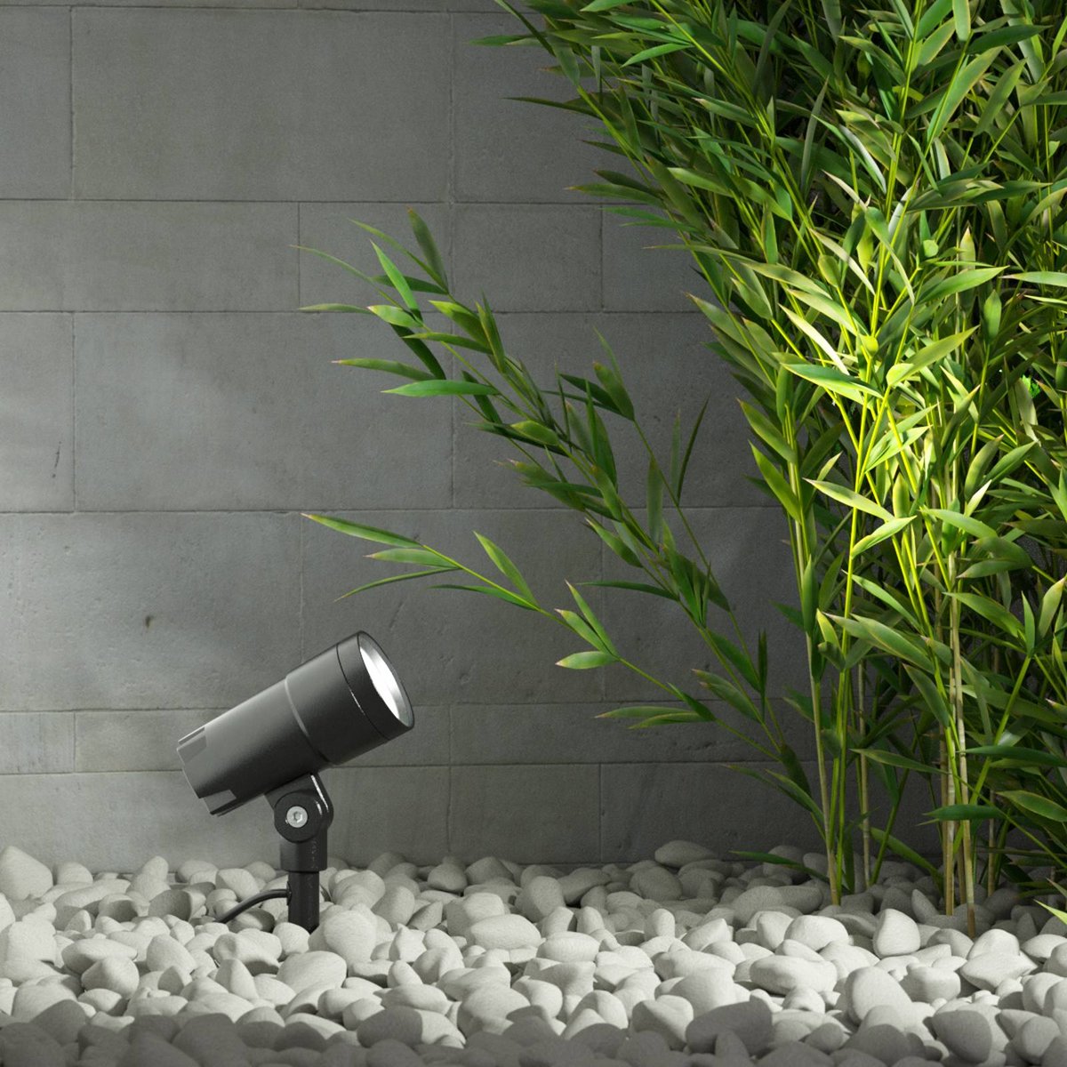 Lampe à planter en aluminium moderneLED gris foncé, LUCANDE
