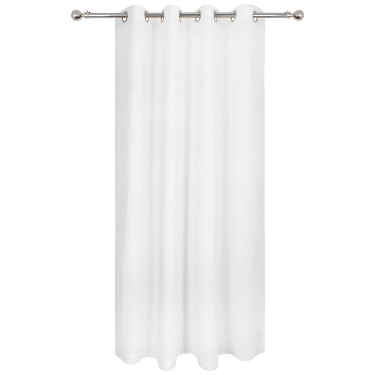 Voilage en coton et lin, ELARA blanc, INSPIRE