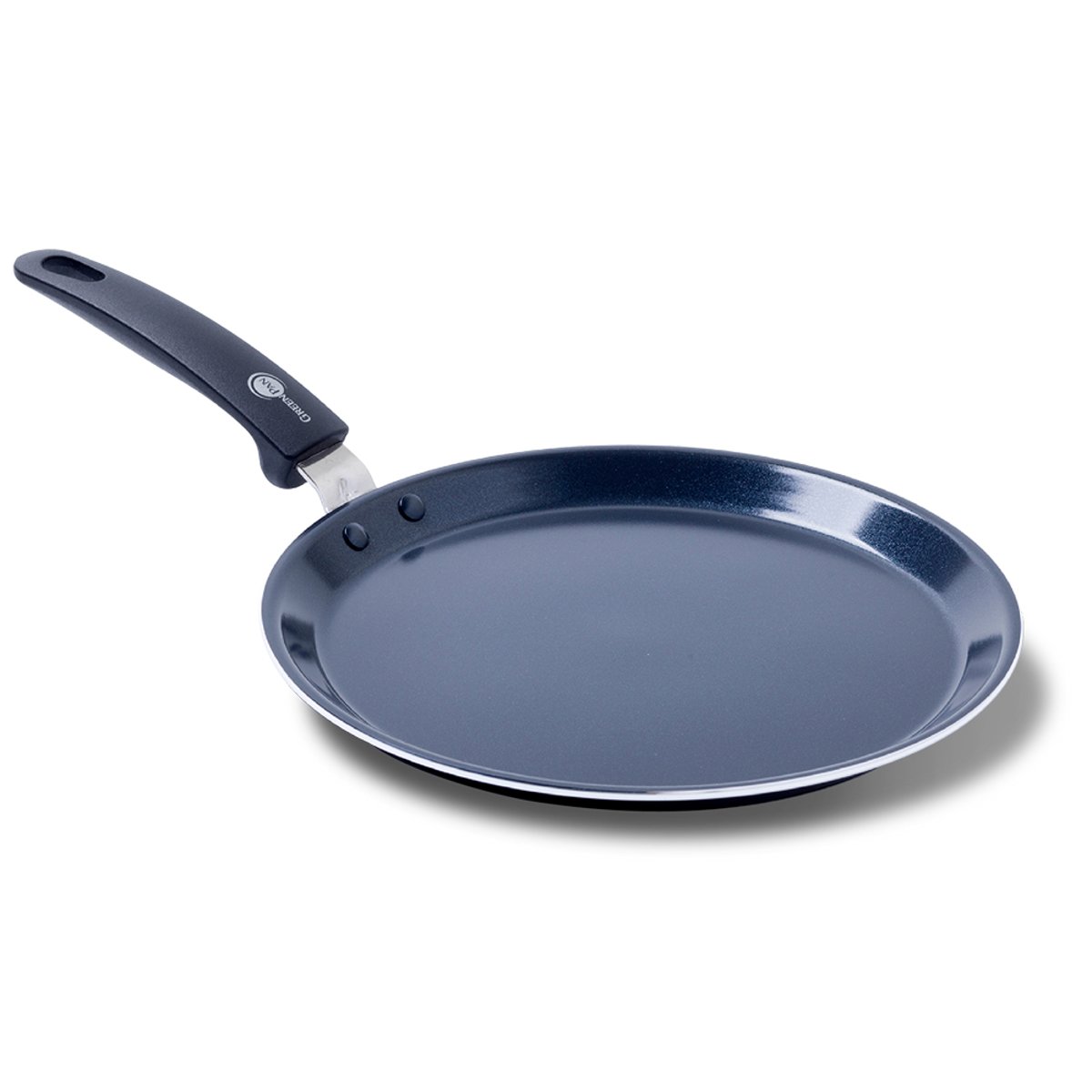 Poêle à crêpe 28 cm aluminium revêtement céramique-Torino noir, GREENPAN