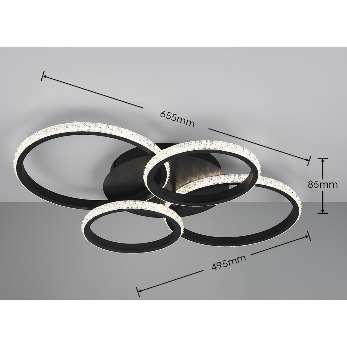 Aplique/candeeiro de teto Cires, TRIO Lighting preto , TRIO LIGHTING