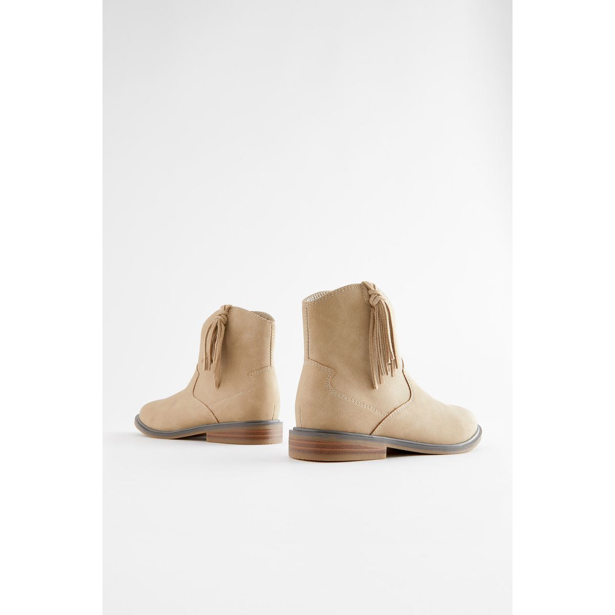 Bottines à pampilles style western naturel, NEXT