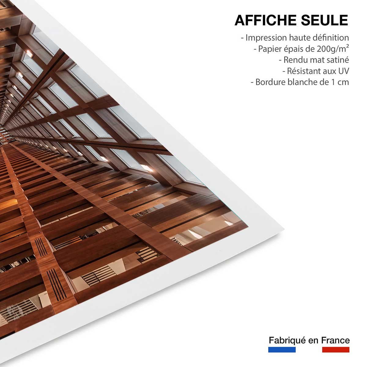 Affiche photo library in berlin - affiche seule, HEXOA
