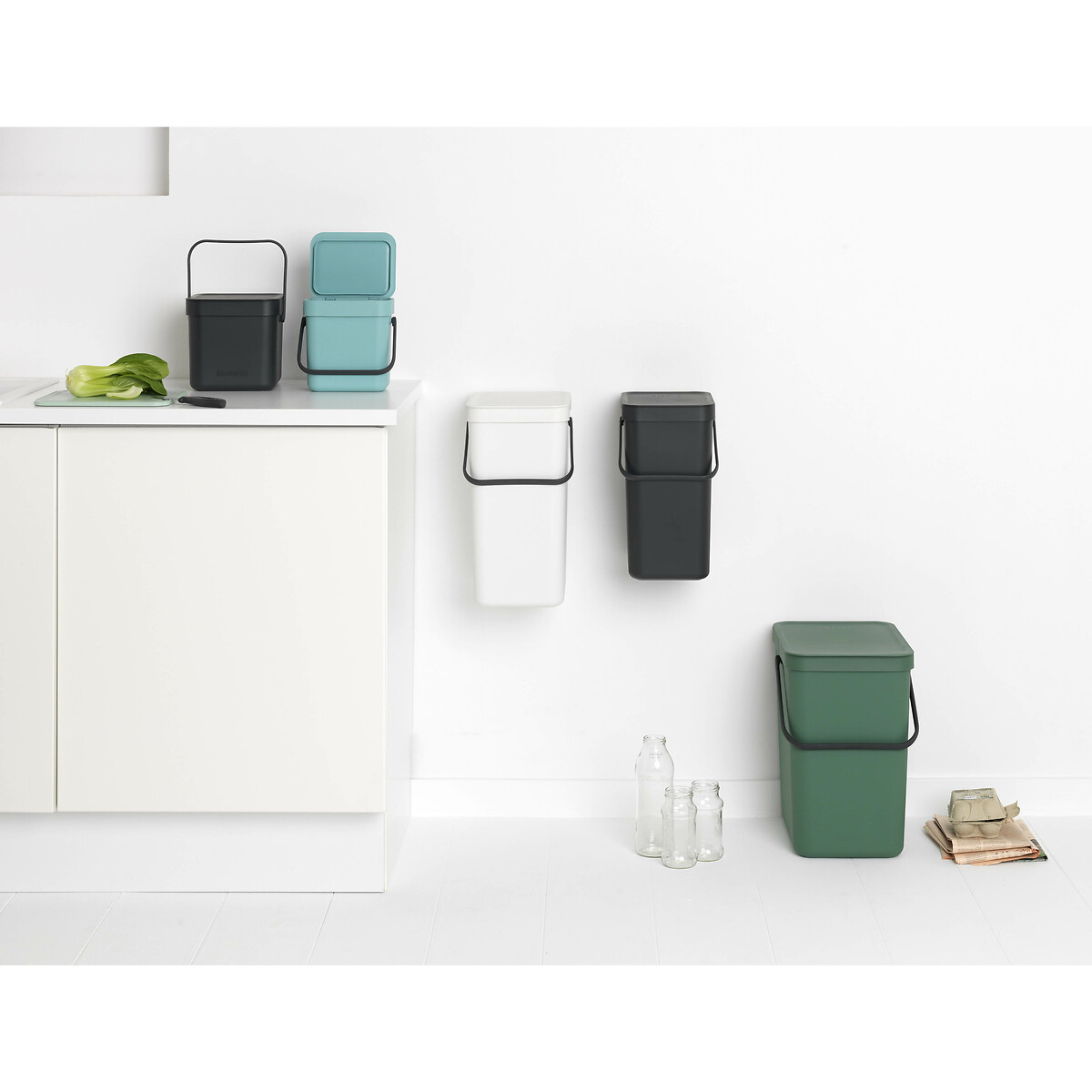 Poubelle de tri sort&go 6L gris foncé, BRABANTIA