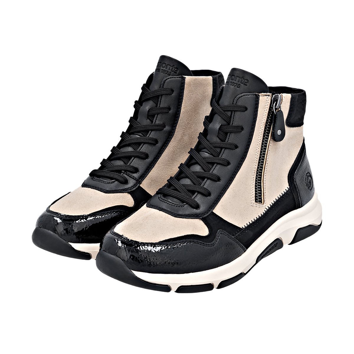 Basket Montante Cuir Lagro noir comb, REMONTE
