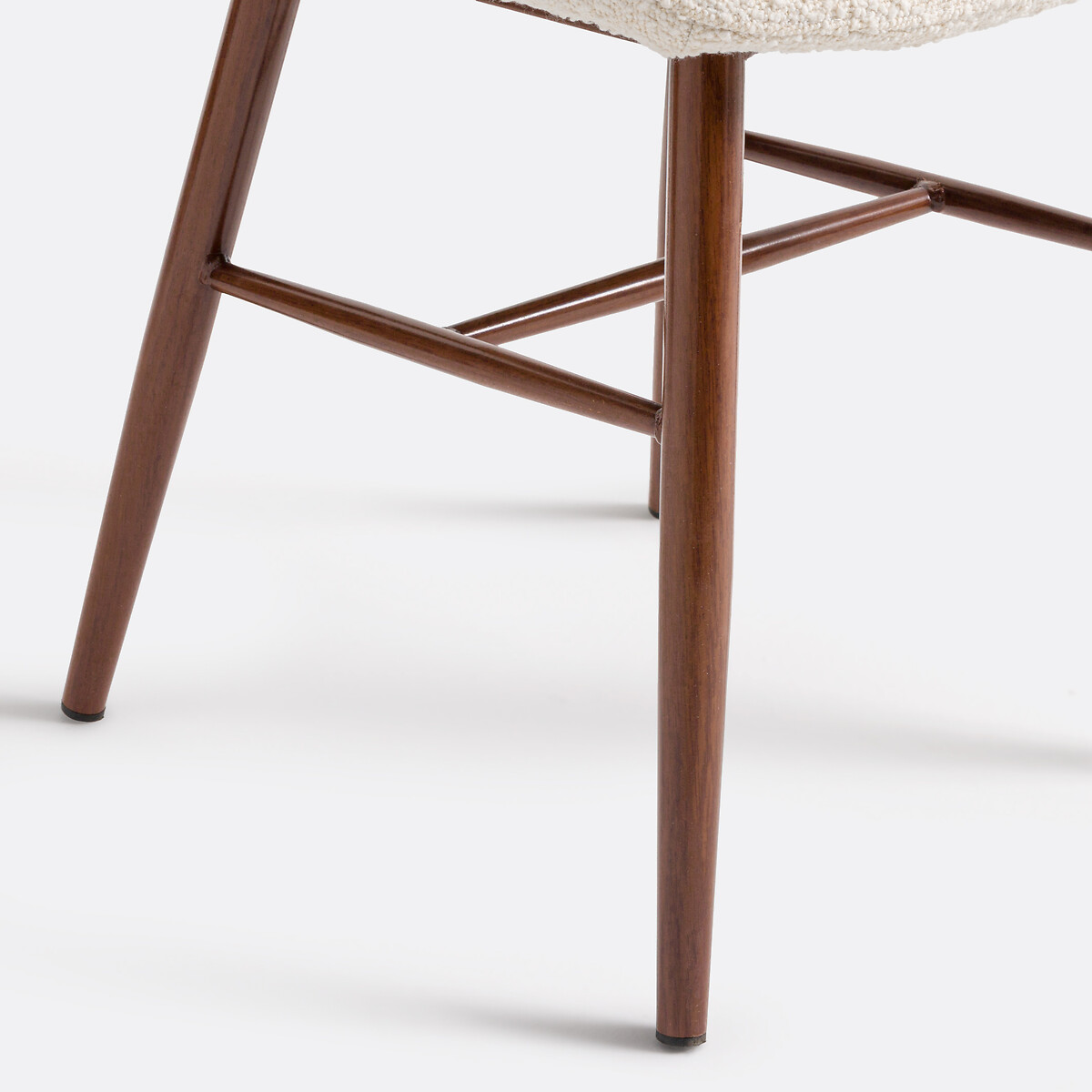 Chaise bouclette, Polina ecru/noyer, LA REDOUTE INTERIEURS