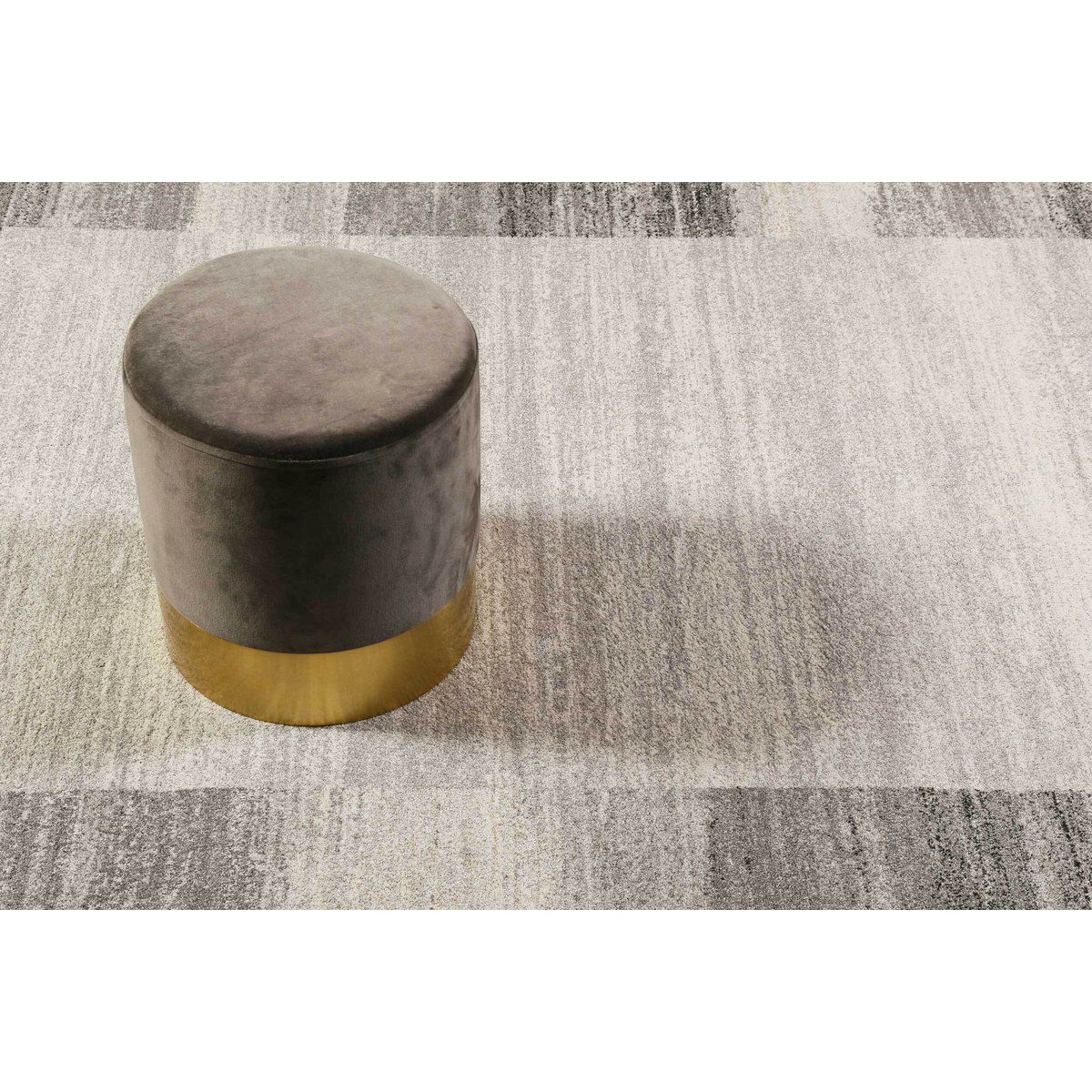 Tapis chiné avec bordures , DÉJÀ-VU gris, WECON HOME