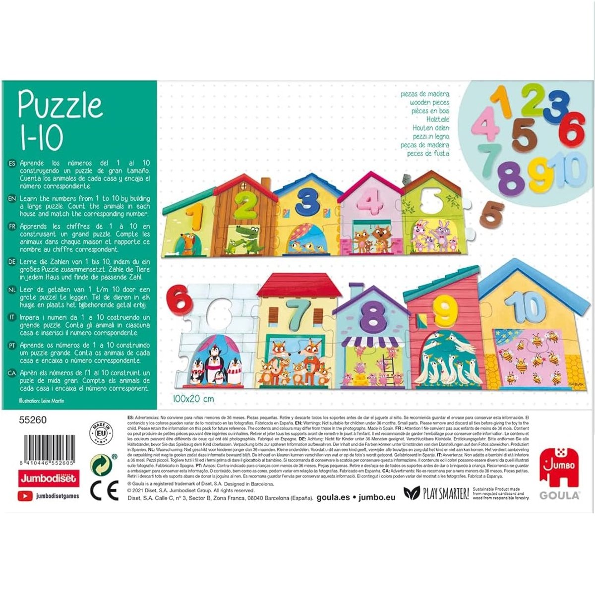 Puzzle chiffres de 1 à 10 blanc, GOULA