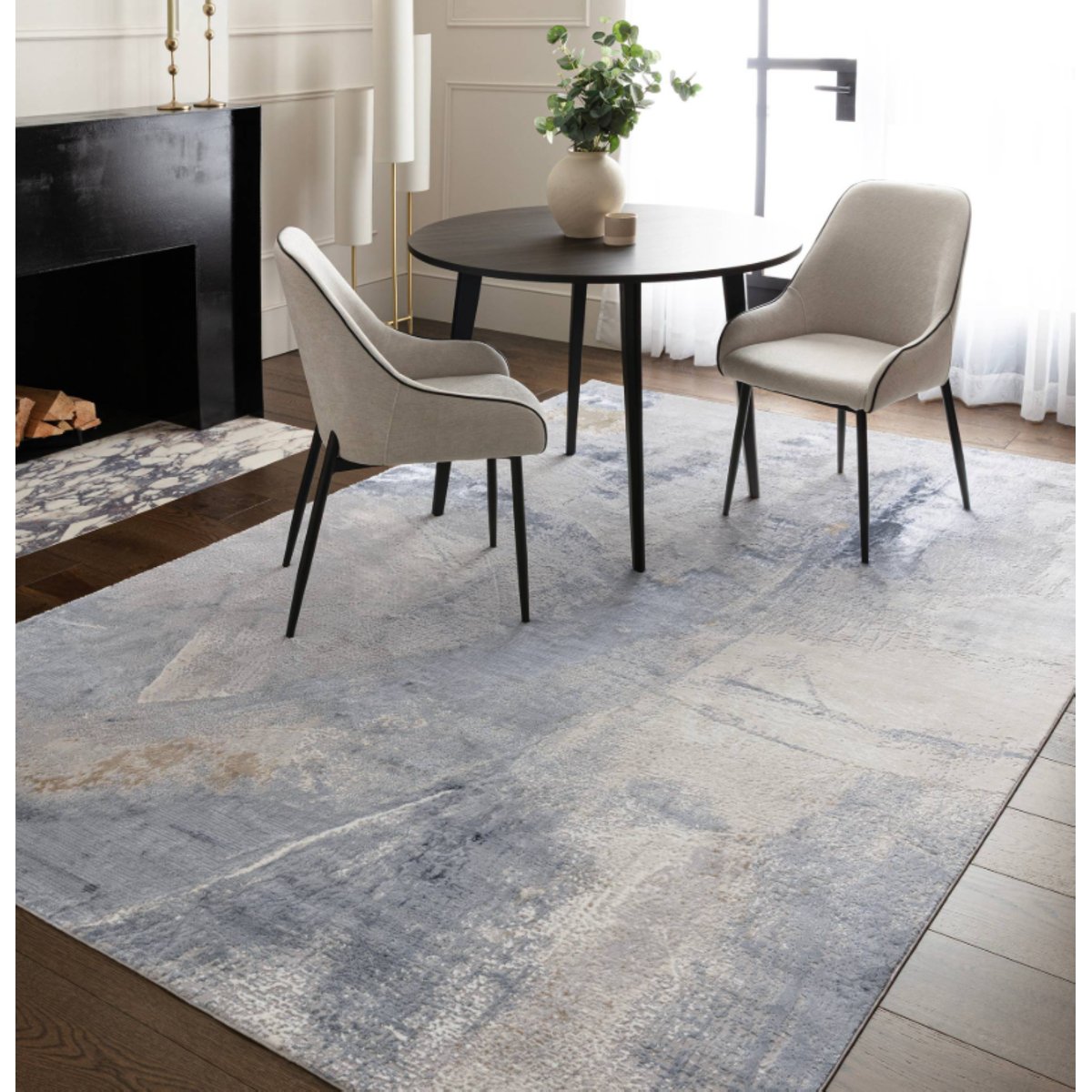 Tapis de salon et chambre moderne BLUE DREAM bleu, NOVATREND
