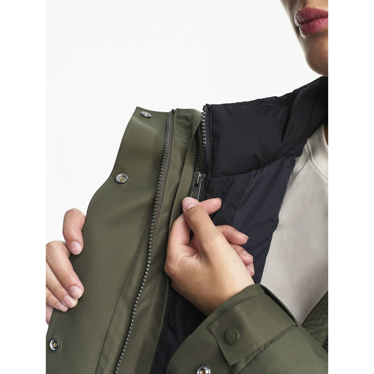 Parka longue imperméable MTD®, T-KIT kaki, AIGLE
